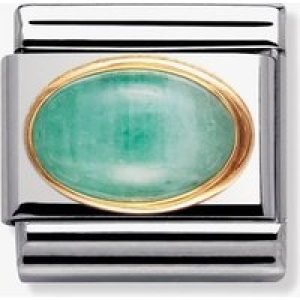 Nomination CLASSIC Gold Oval Emerald Charm 030504/09