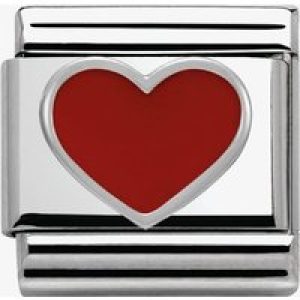 Nomination CLASSIC Silvershine Honolulu Red Heart Charm 330202/17