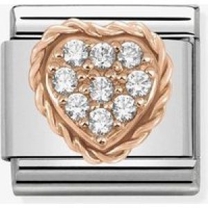 Nomination CLASSIC Rose Gold Pave Cubic Zirconia Heart Charm 430312/02