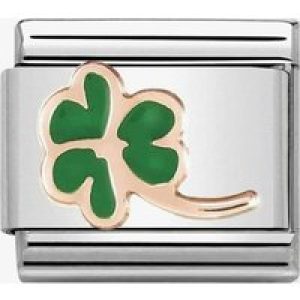 Nomination CLASSIC Rose Gold Green Clover Charm 430202/01