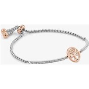 Nomination Milleluci Rose Gold Finish Tree of Life Toggle Pave Half Bangle 028004/017