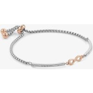 Nomination Milleluci Rose Gold Finish Infinity Toggle Pave Half Bangle 028004/024