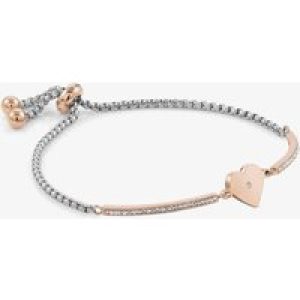 Nomination Milleluci Rose Gold Finish Pave Heart Toggle Half Bangle 028005/022