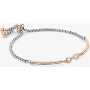 Nomination Milleluci Rose Gold Finish Pave Infinity Toggle Half Bangle 028005/024