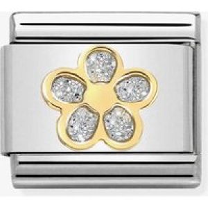 Nomination CLASSIC Gold Glitter Flower Charm 030220/06 *