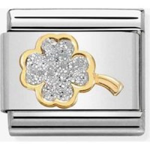 Nomination CLASSIC Gold Glitter 4-Leaf Clover Charm 030220/03 *