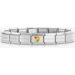 Nomination CLASSIC Composable Gold Rainbow Heart Bracelet 030000 + 030272/54