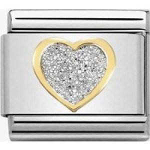 Nomination CLASSIC Gold Glitter Heart Charm 030220/02 *