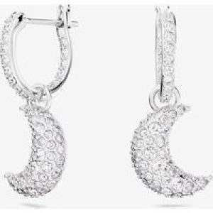 Swarovski Luna White Rhodium Plated Dropper Earrings 5666157