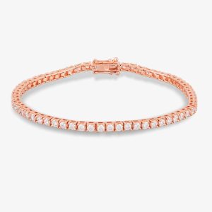 Starbright Rose 2.5mm Round Cubic Zirconia 7.5 Inch Tennis Bracelet B412(2.5M) 7.5~ 3A RGP