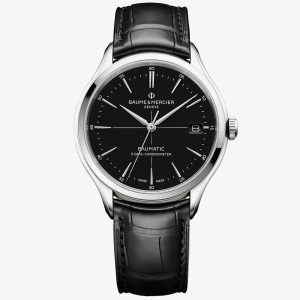 Baume & Mercier Mens Clifton Black Dial Watch 10692