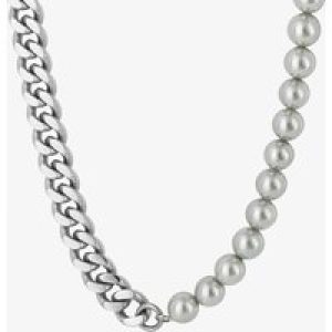 Fred Bennett Everyday Unity Stainless-Steel & Grey Shell Pearl Necklace N4562