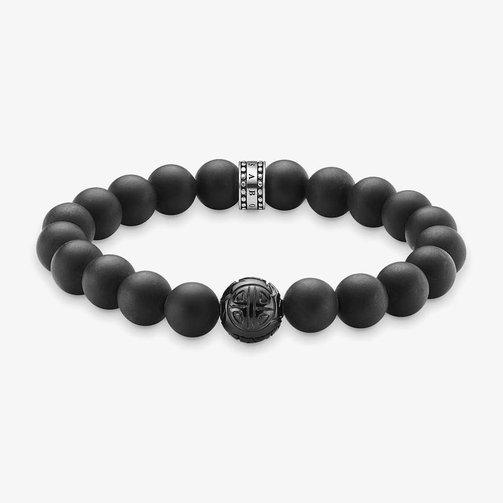 THOMAS SABO Matte Obsidian Bracelet A1085-023-11-M