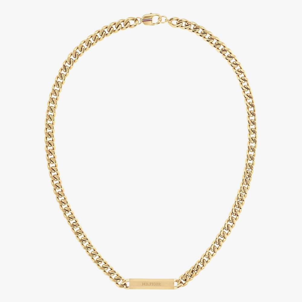 Tommy Hilfiger Clash Gold Plated Logo Curb Chain Chain 2790578