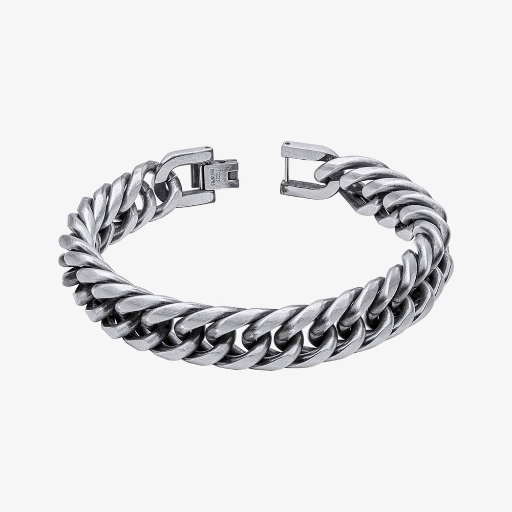 Fred Bennett Oxidised Heavy Weight Foxtail Chain Bracelet B5454