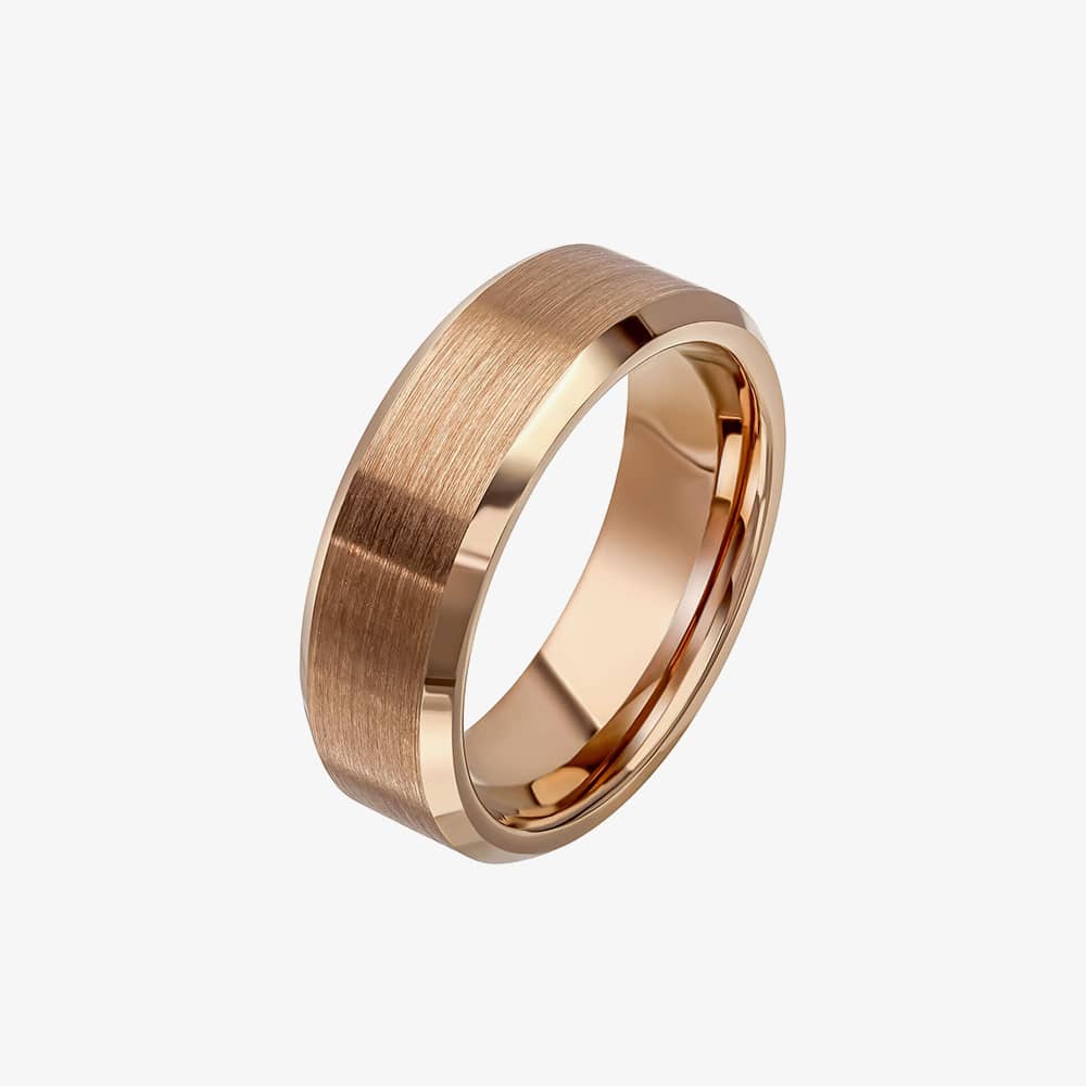 Fred Bennett Brushed Coffee Plated Tungsten Ring R3859 67