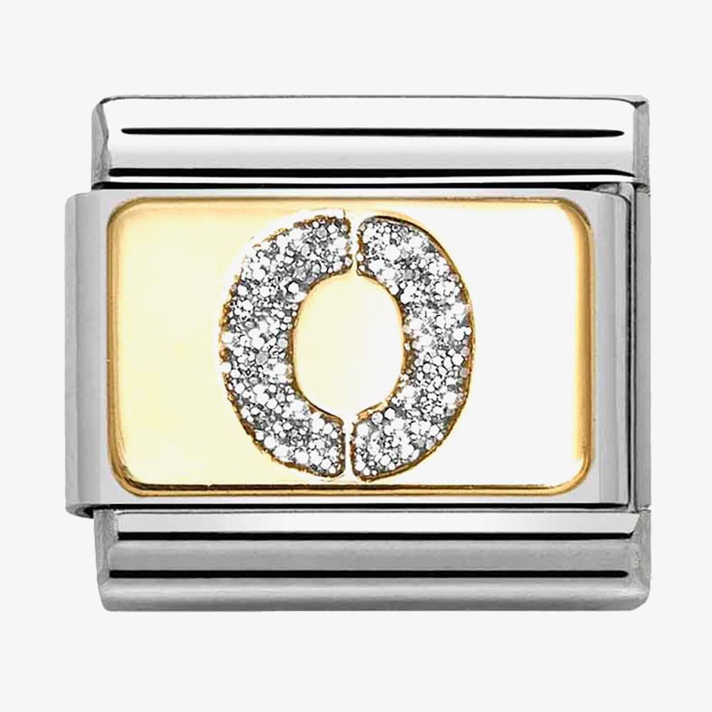 Nomination CLASSIC Silver Glitter Letter O Charm 030291/15