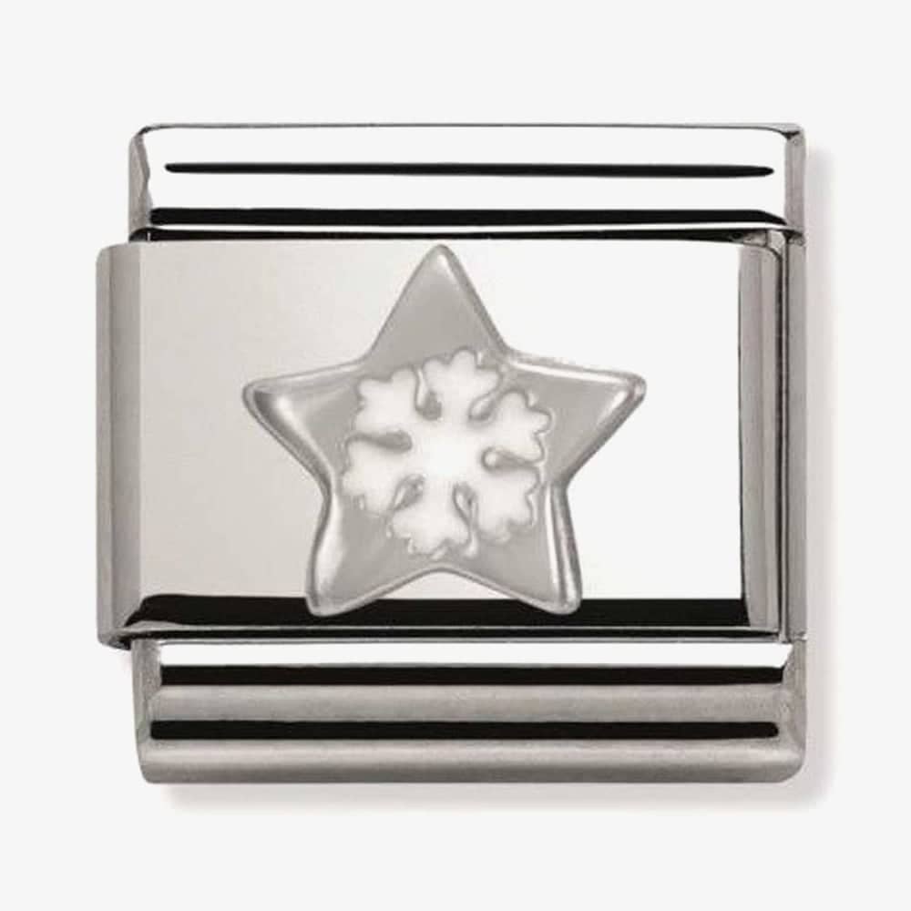 Nomination CLASSIC Silvershine Christmas  Star and Snowflake Charm 330204/01