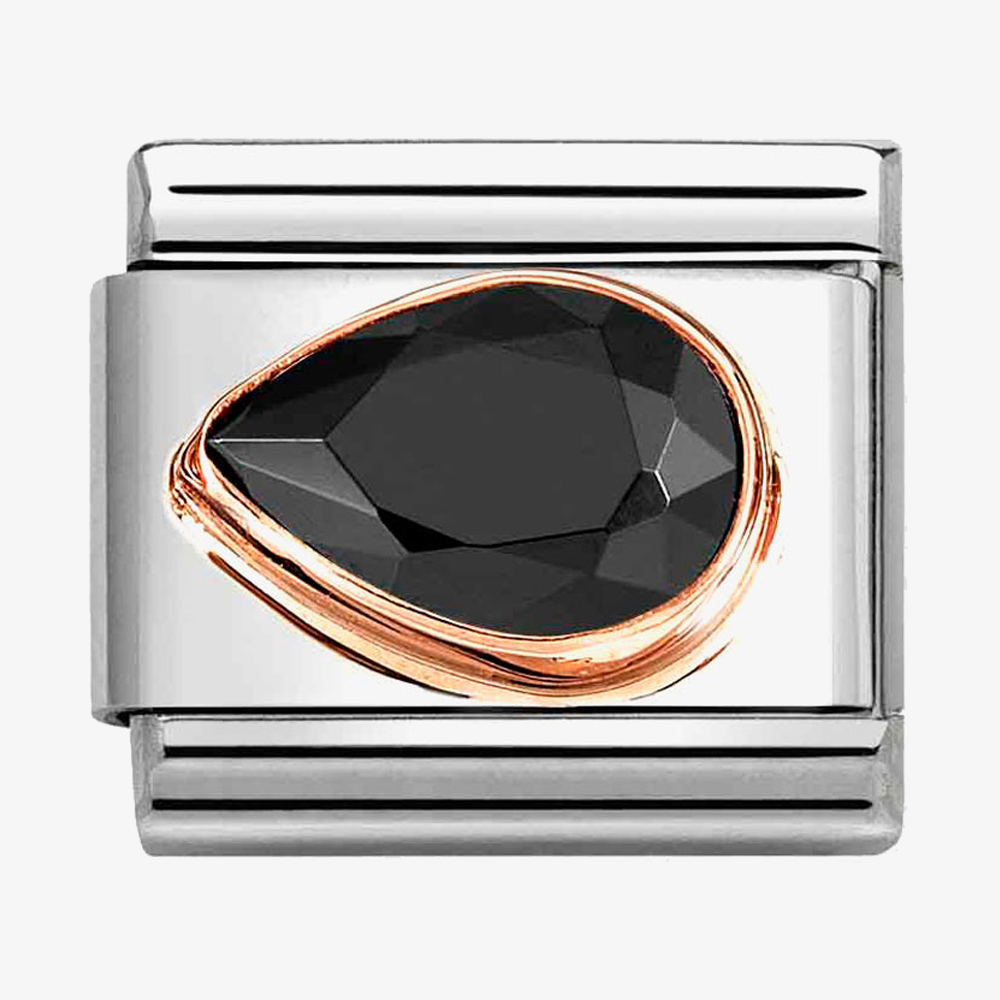 Nomination CLASSIC Black Cubic Zirconia Left Drop Charm 430605/011