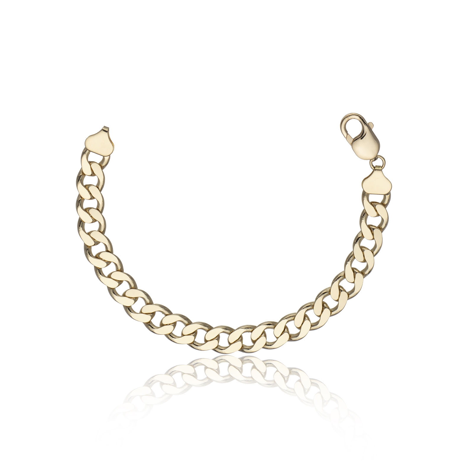18ct Yellow Gold Gentlemen 9.65mm Curb Bracelet