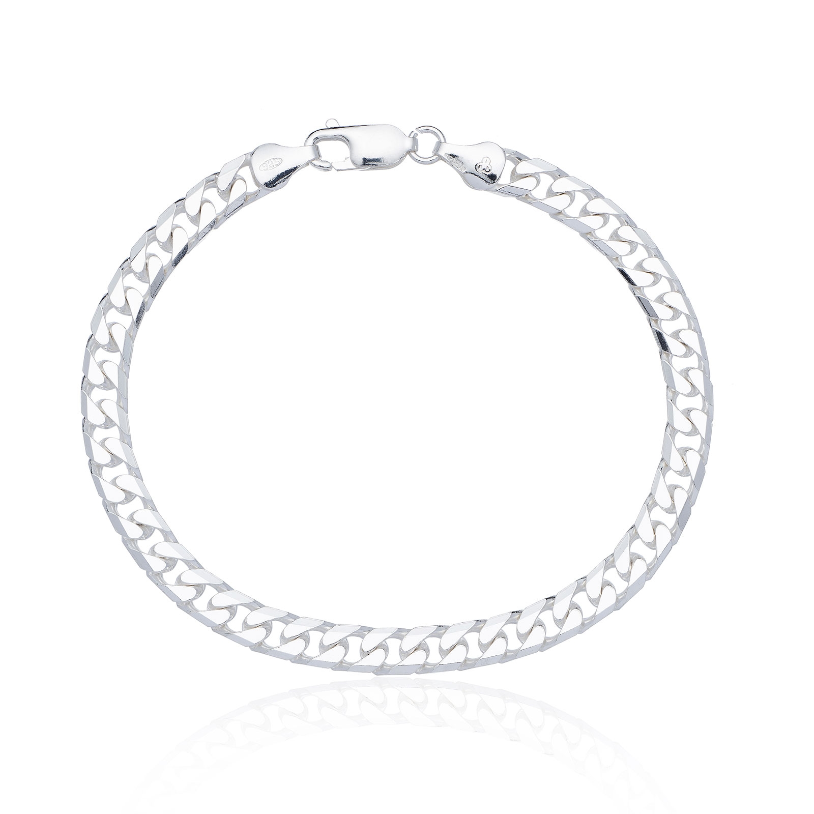 Silver Gentlemen 5.8mm Curb Bracelet