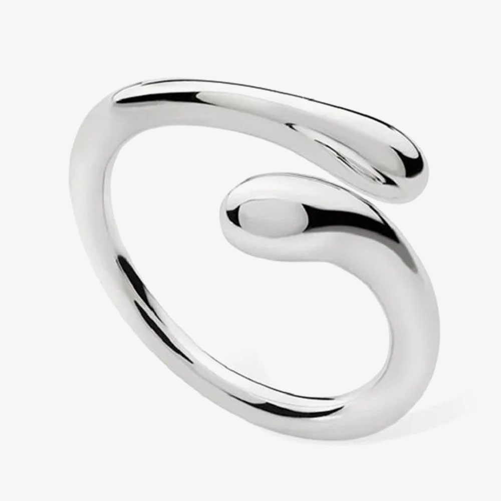 Lucy Quartermaine Silver Open Drop Ring DR5L Q