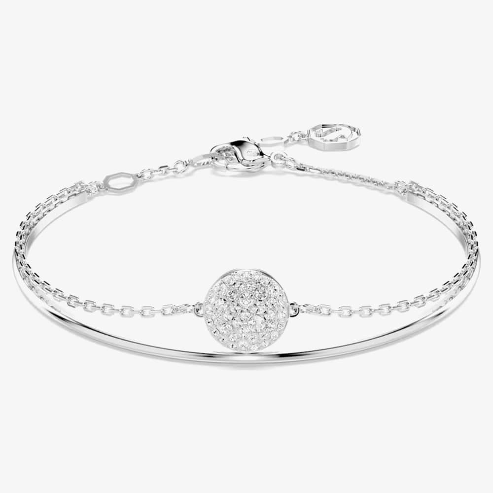Swarovski Meteora Rhodium Plated Bangle 5683447