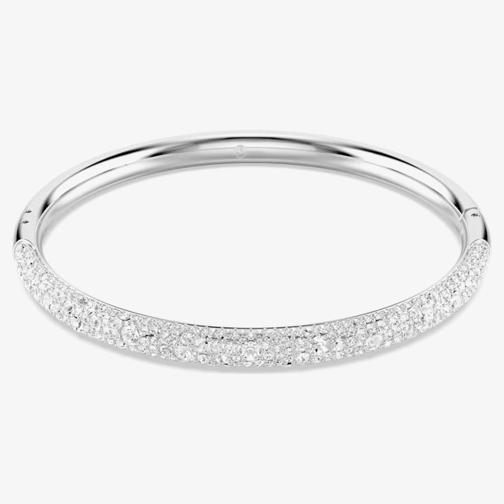 Swarovski Meteora Rhodium Plated Snow Pave Bangle 5684241
