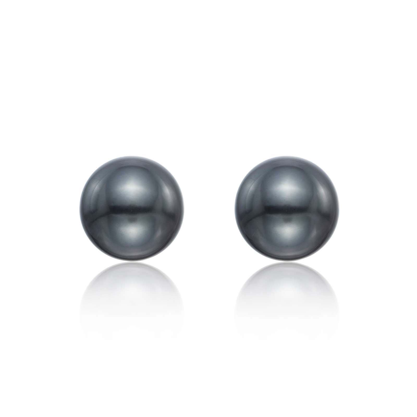 18ct White Gold Tahiti 8-9mm Pearl Stud Earrings