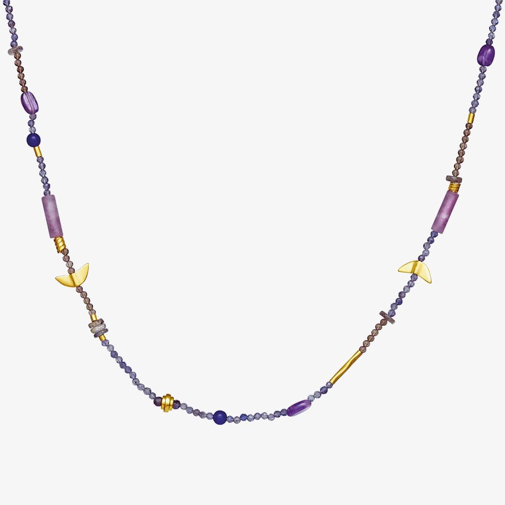 Maanesten Gold Plated Tita Multi Stone Necklace 2680A