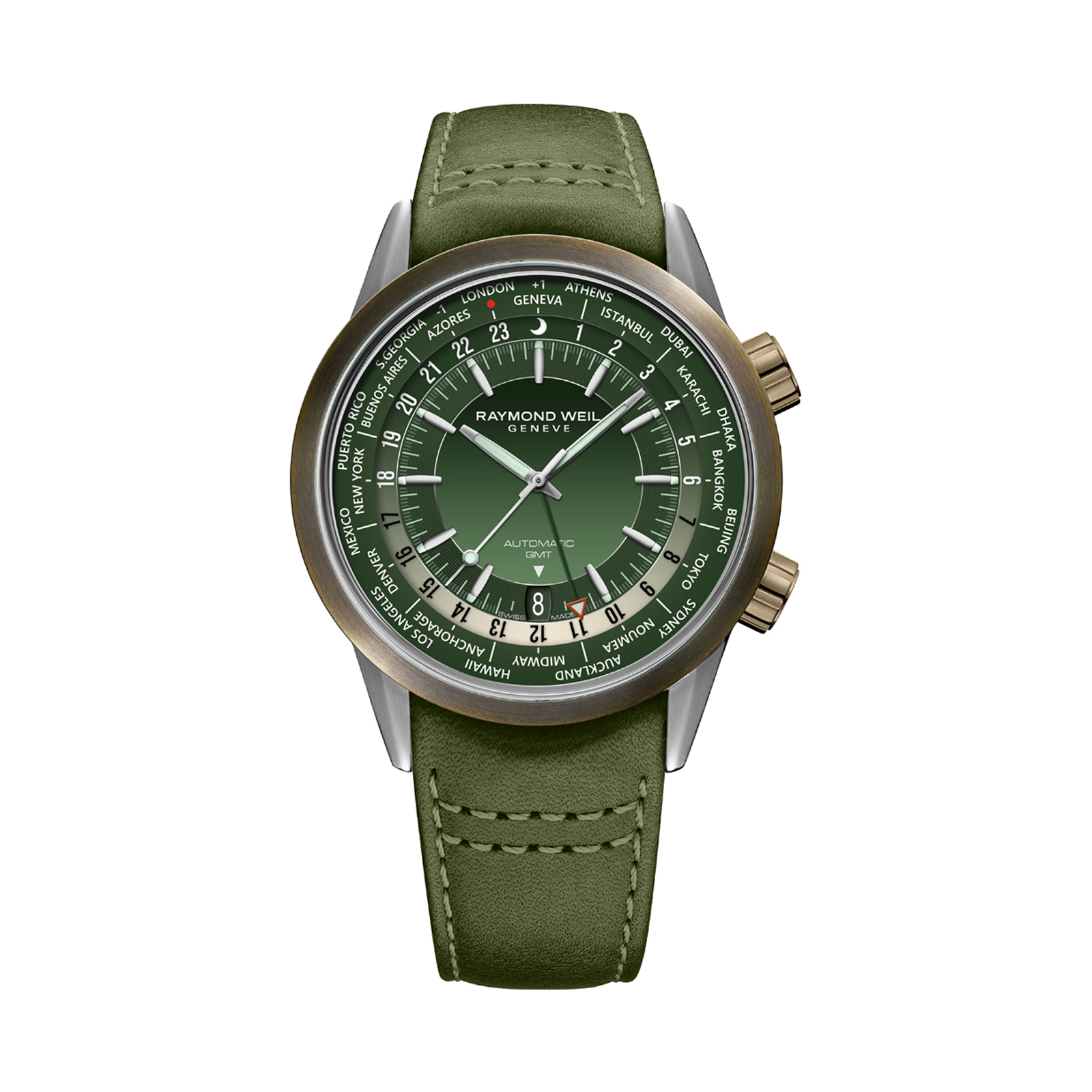 Raymond Weil Freelancer Worldtimer Mens Watch 2765-SBC-52001