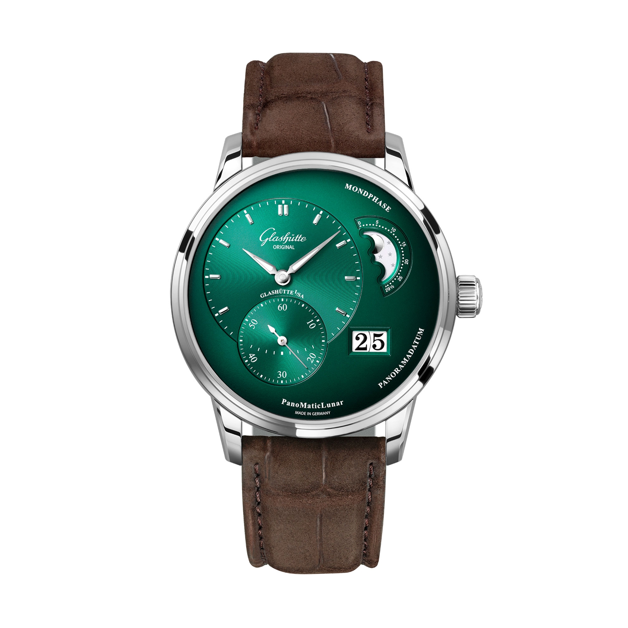 Glash&uuml;tte Authentic PanoMaticLunar 40mm Mens Watch 1-90-02-13-32-31