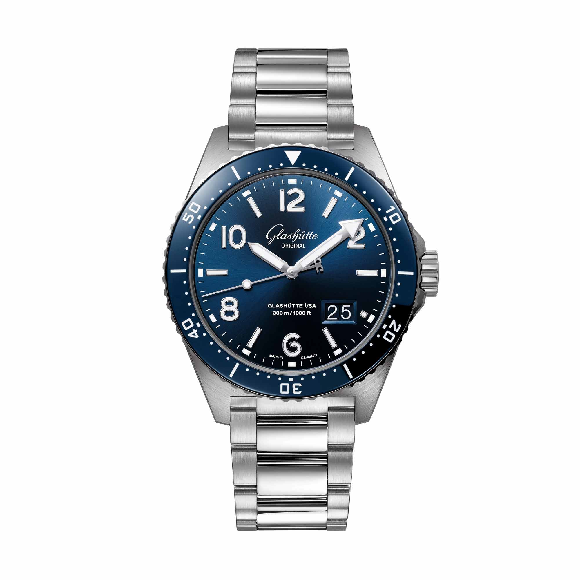 Glash&uuml;tte Unique SeaQ Landscape Date 43mm Mens Watch 1-36-13-02-81-70