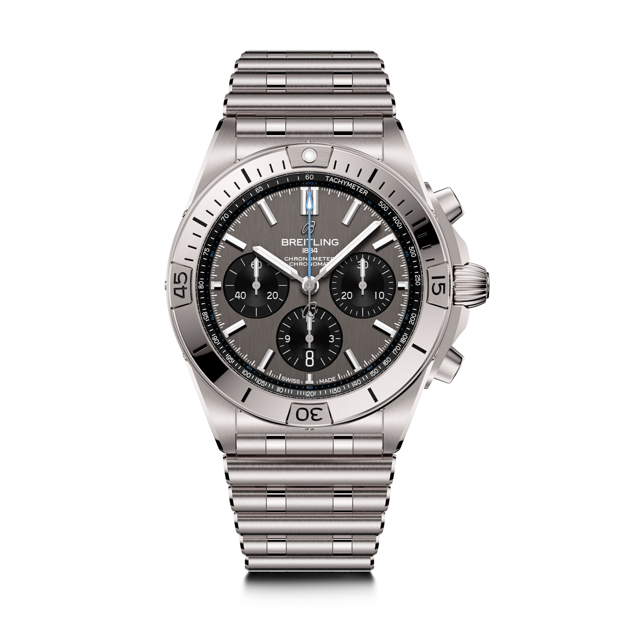 Breitling Chronomat 42mm Titanium Mens Watch EB0134101M1E1