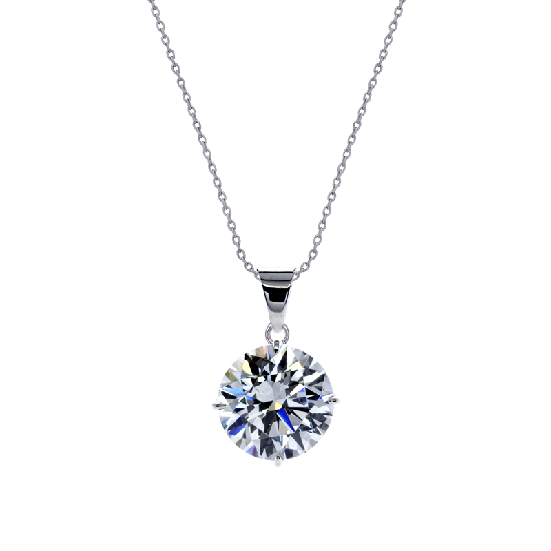 Carat* London Fundamentals 9ct White Gold Cubic Zirconia Pendant 20470-28