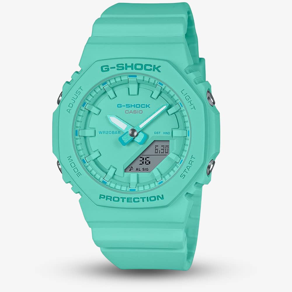 Casio G-Shock One Tone Turquoise Rubber Watch GMA-P2100-2AER