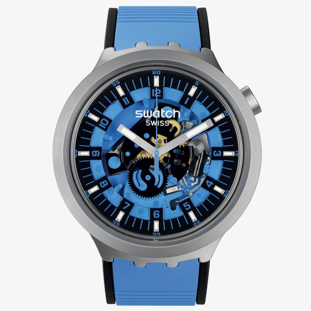 Swatch Mens Azure Blue Daze Watch SB07S106