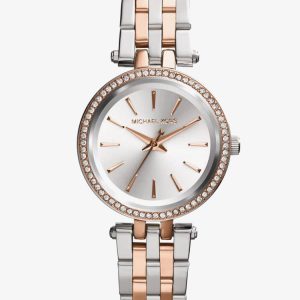 Michael Kors Ladies Petite Darci Silver Dial Two-tone MK3298