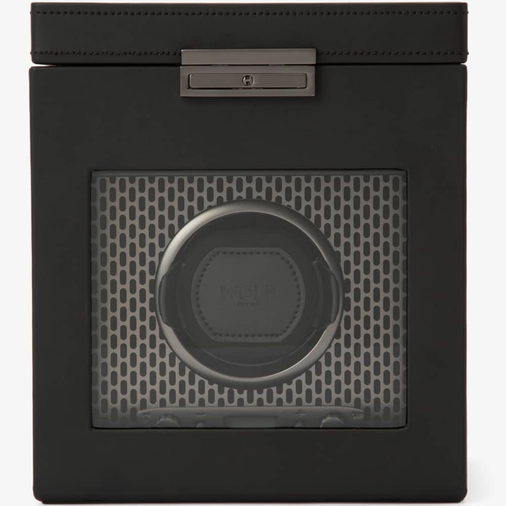 WOLF Axis Powder Coat Single Watch Winder With Storage 469203