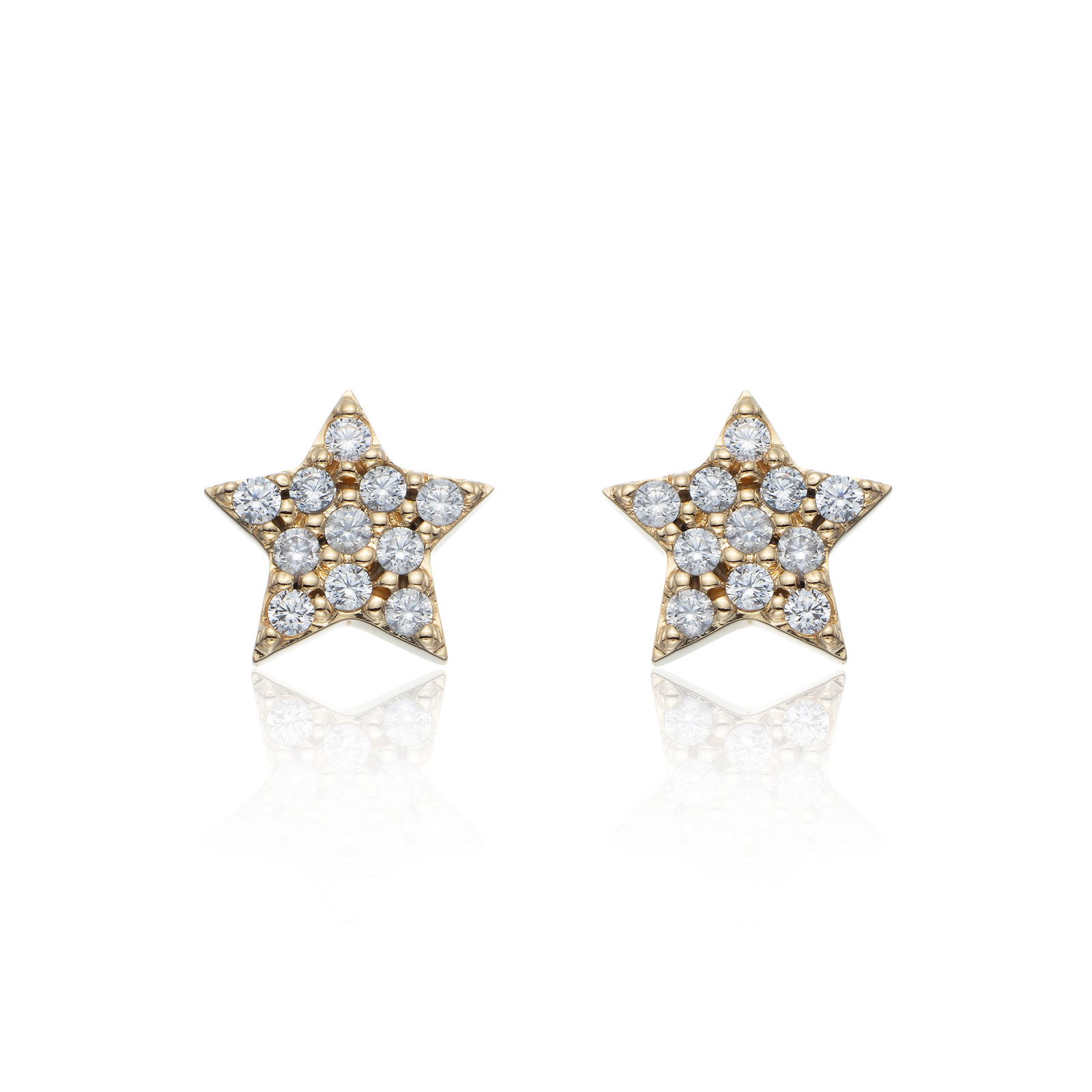 Yellow Gold Plated Mini Superstar Stud Earrings