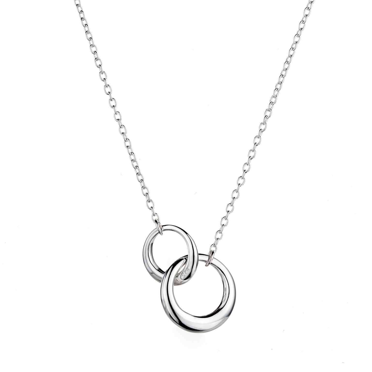 Silver Interlocking Hyperlinks Necklet