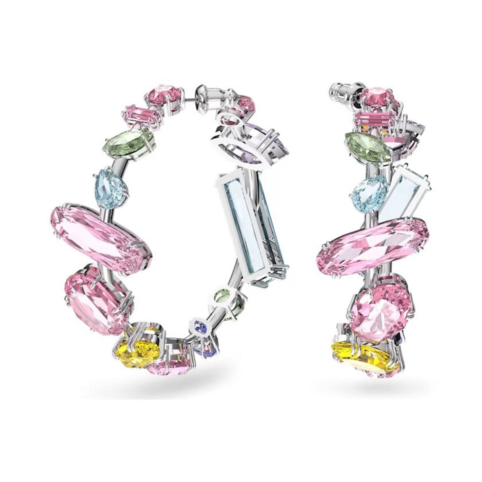 Swarovski Gema Multicoloured Combined Reduce Hoop Earrings 5613737