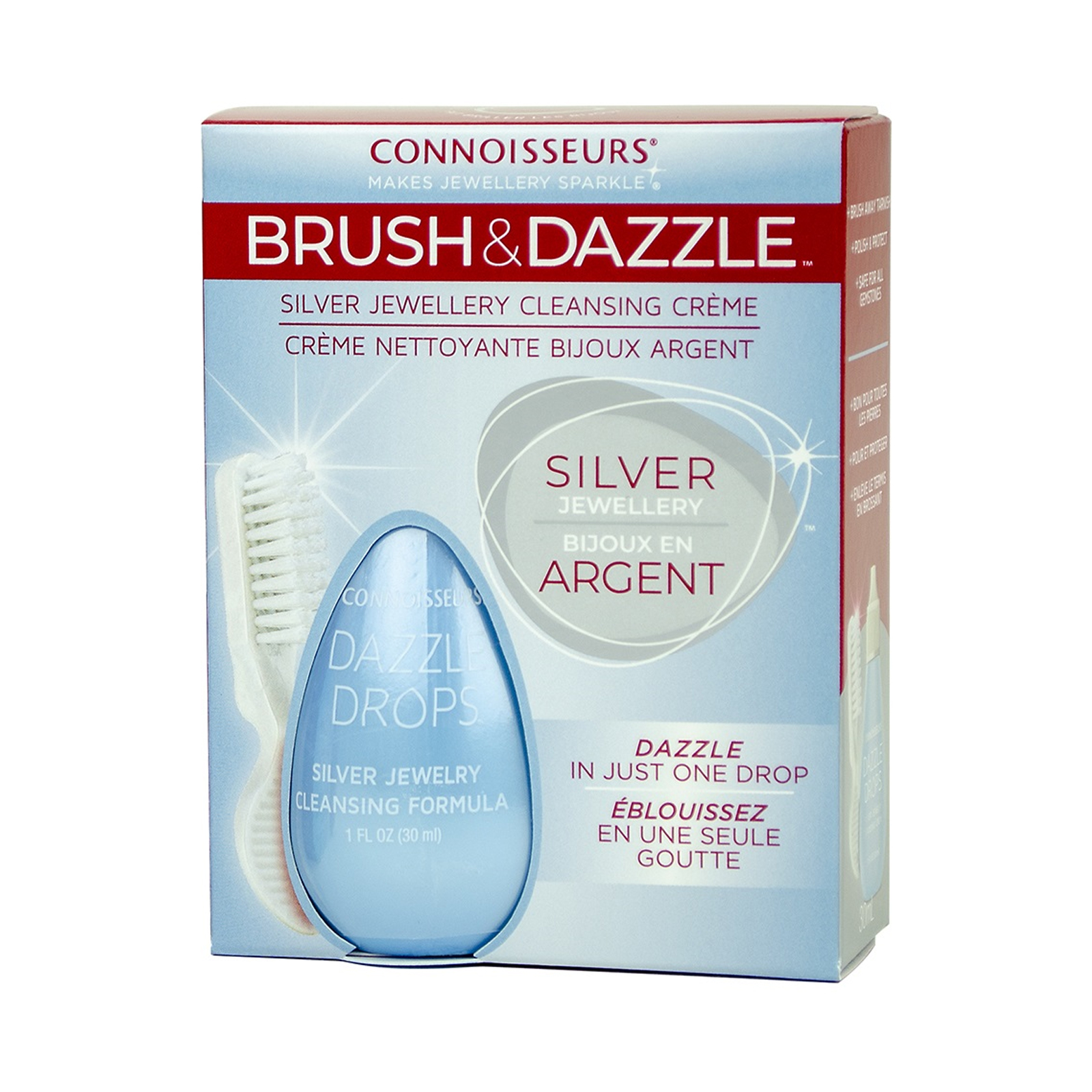 Connoisseurs Brush & Dazzle Silver Jewelry Cleaner