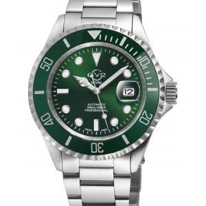Gv2 by Gevril Mens Liguria green Dial Stainless Steel Swiss Automatic Watch – Silver – One Size