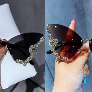 Observation Rhinestone Butterfly Sun shades – 5 Colors