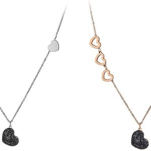 Hearts of Pleasure Necklace – Rose Gold & Silver