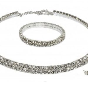 Double Row Tri Set with Crystals From Swarovski – 1 or 2