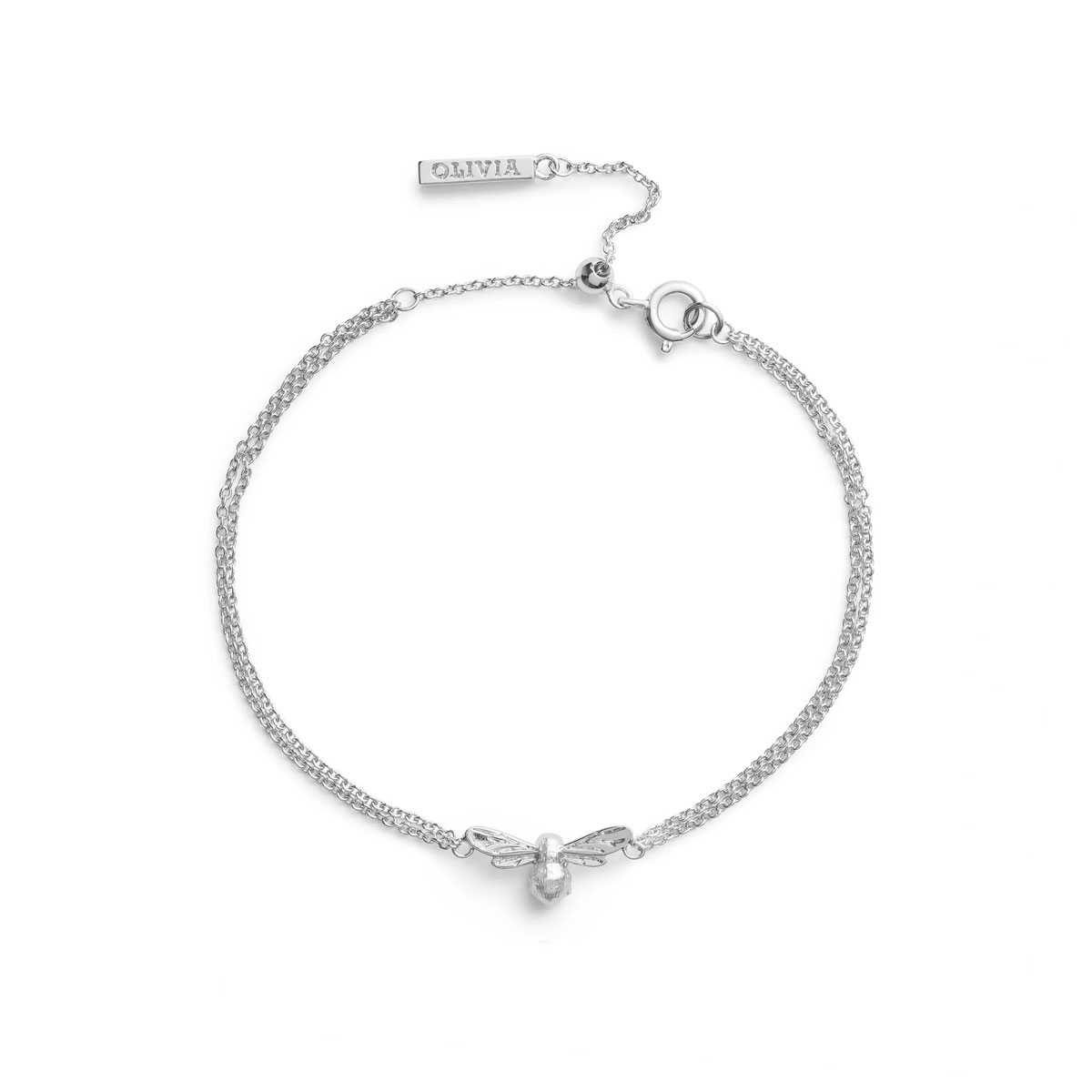 Olivia Burton Silver Fortunate Bee Chain Bracelet OBJAMB45N