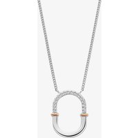 Clogau Silver & 9ct Rose Gold Connection Interlocking Arches Necklace 3SCRL0740