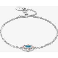 Clogau Silver & 9ct Rose Gold Enchanted Gateways Swiss Blue Topaz Bracelet 3SEGW0732